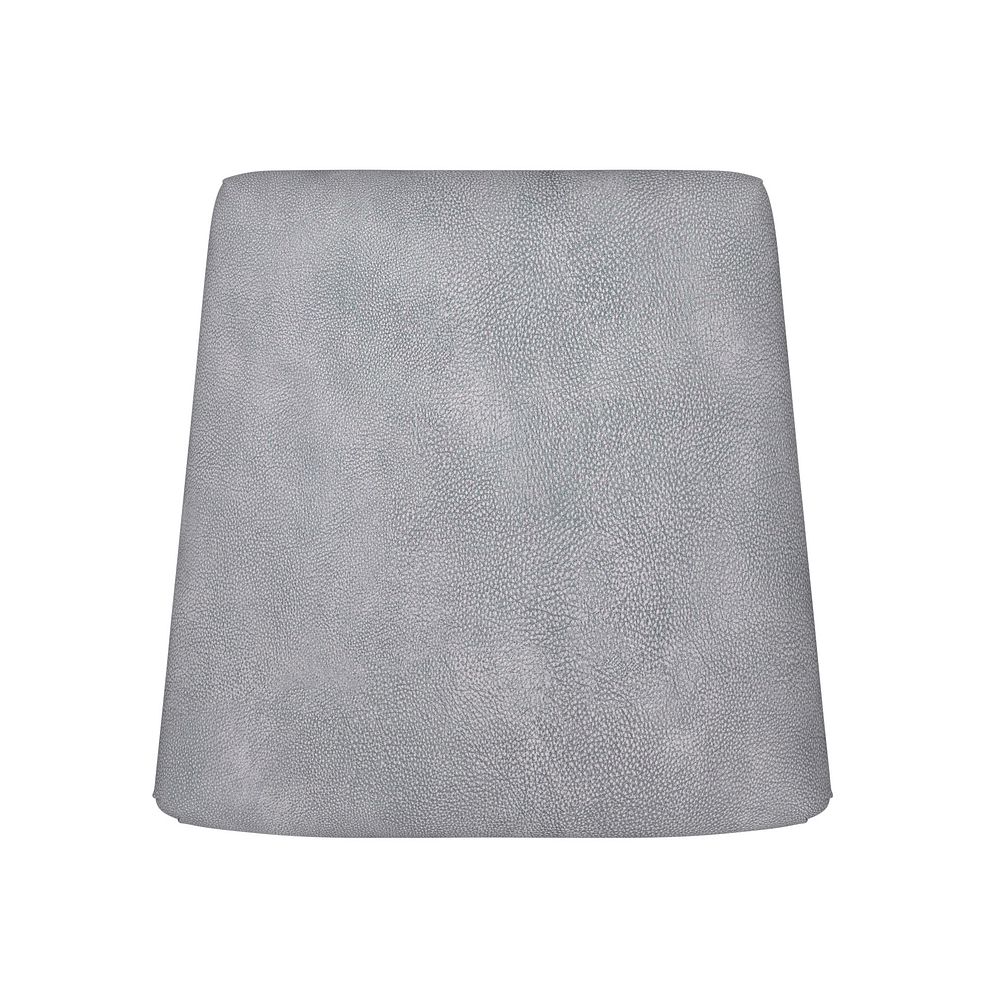 Linear Natural Oak Chair with Dappled Silver Fabric Seat 6