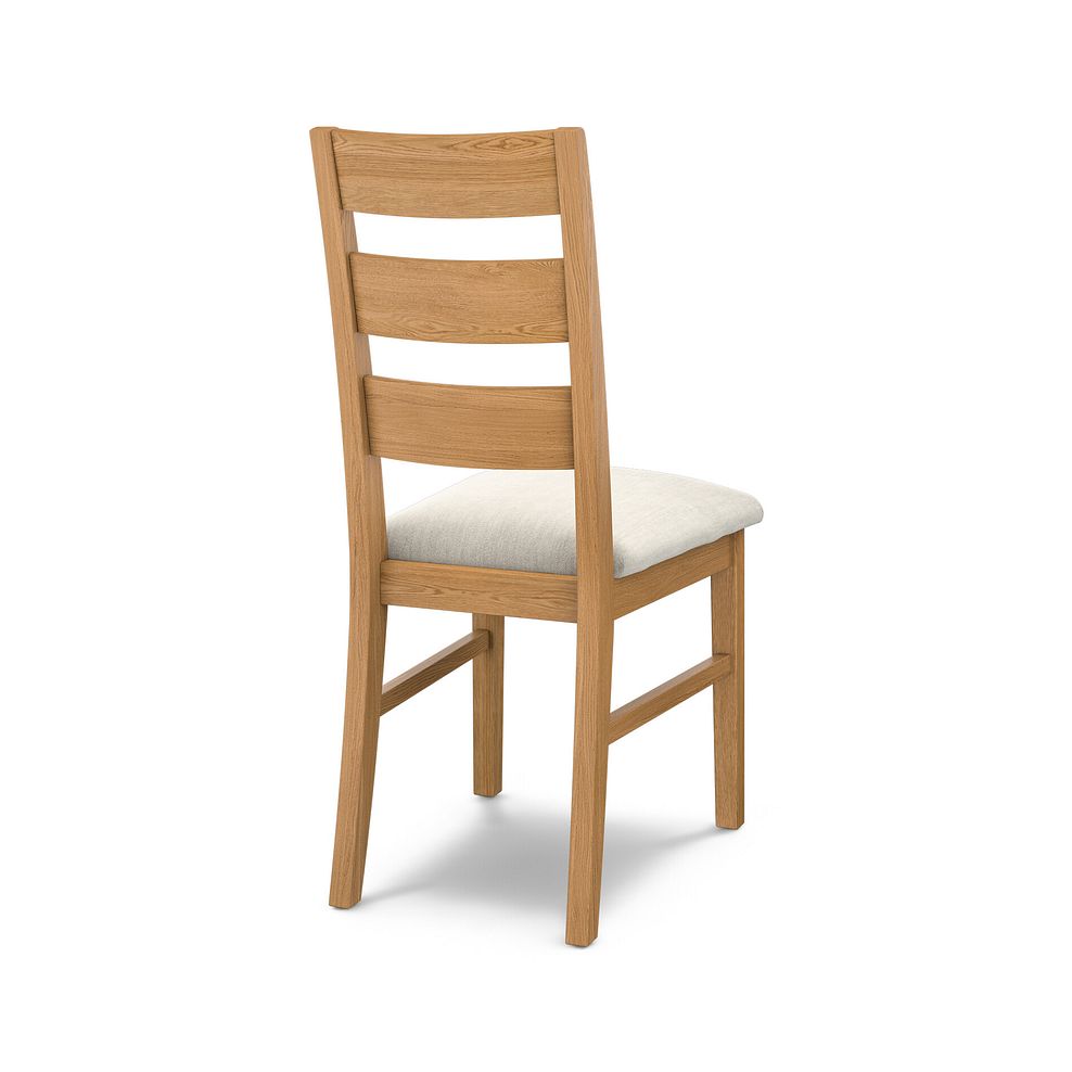 Linear Natural Oak Chair with Verona Cream Fabric Seat 4