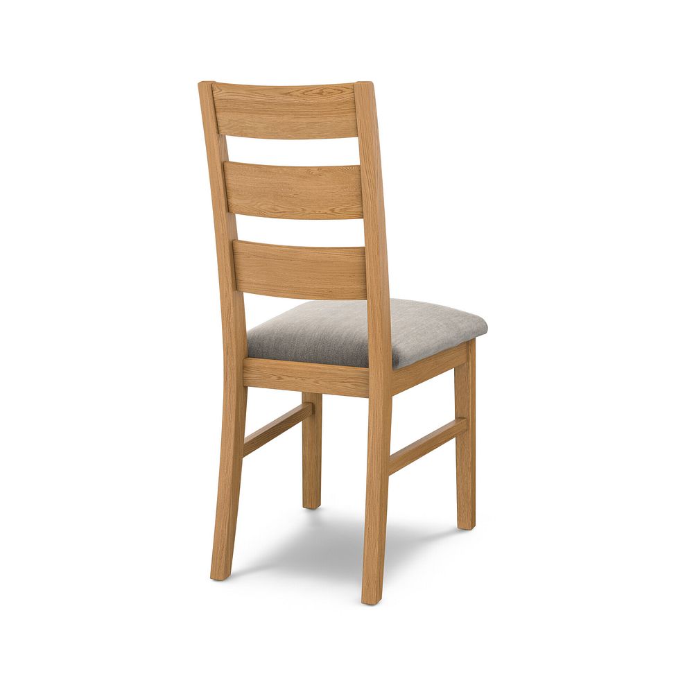 Linear Natural Oak Chair with Verona Mocha Fabric Seat 4