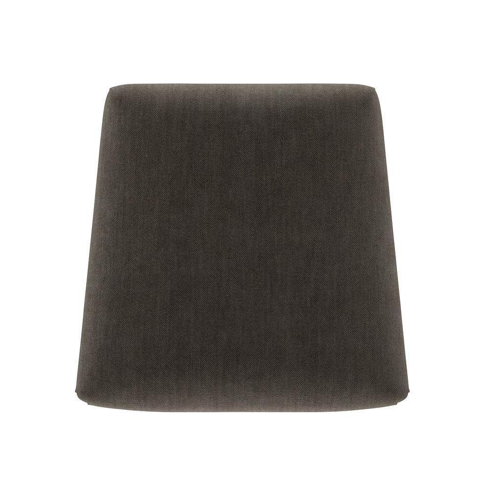 Linear Rustic Oak Chair with Verona Chocolate Fabric Seat 6