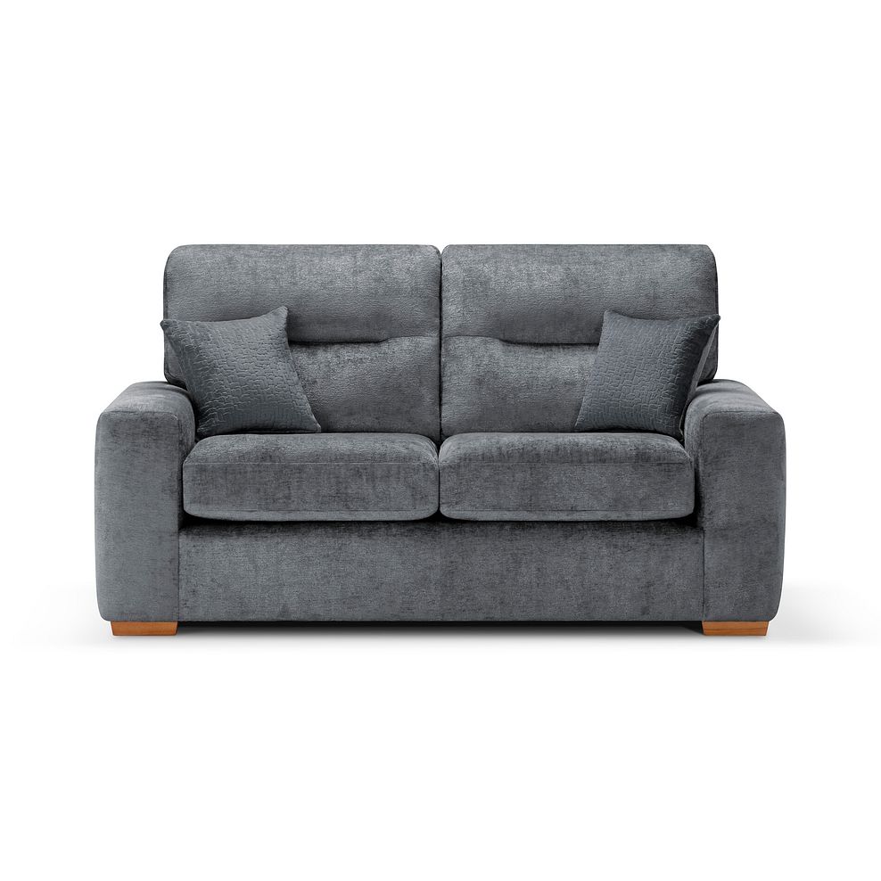 Lorenzo 2 Seater Sofa in Paolo Grey Fabric with Seal Scatter Cushions 2