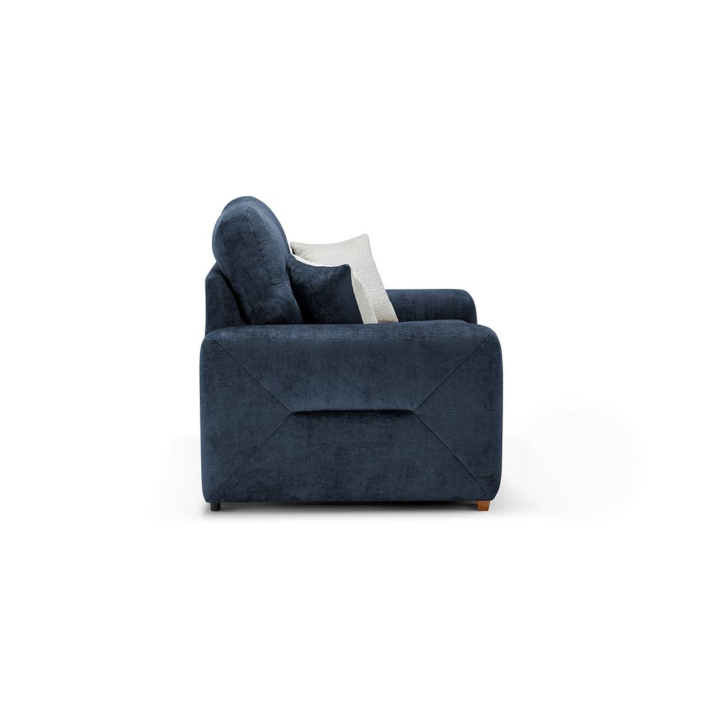 Lorenzo 2 Seater Sofa in Paolo Navy Fabric with Oyster Scatter Cushions 3