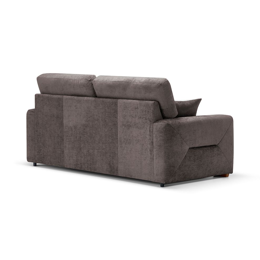 Lorenzo 3 Seater Sofa in Paolo Espresso Fabric with Oyster Scatter Cushions 3