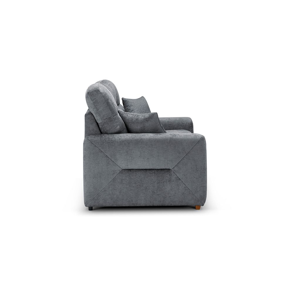 Lorenzo 3 Seater Sofa in Paolo Grey Fabric with Seal Scatter Cushions 4