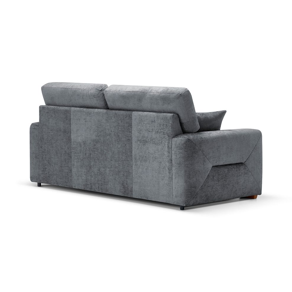 Lorenzo 3 Seater Sofa in Paolo Grey Fabric with Seal Scatter Cushions 3