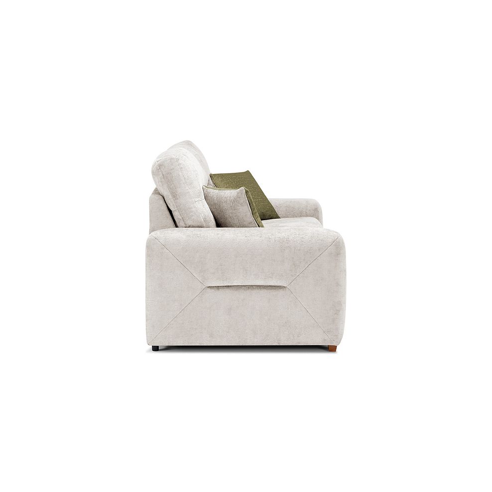 Lorenzo 4 Seater Sofa in Paolo Cream Fabric with Fern Scatter Cushions 3