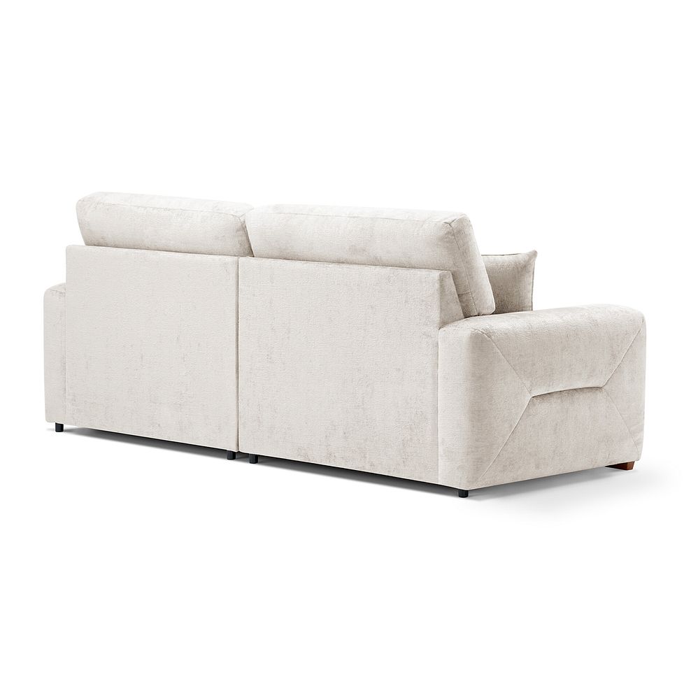 Lorenzo 4 Seater Sofa in Paolo Cream Fabric with Fern Scatter Cushions 4