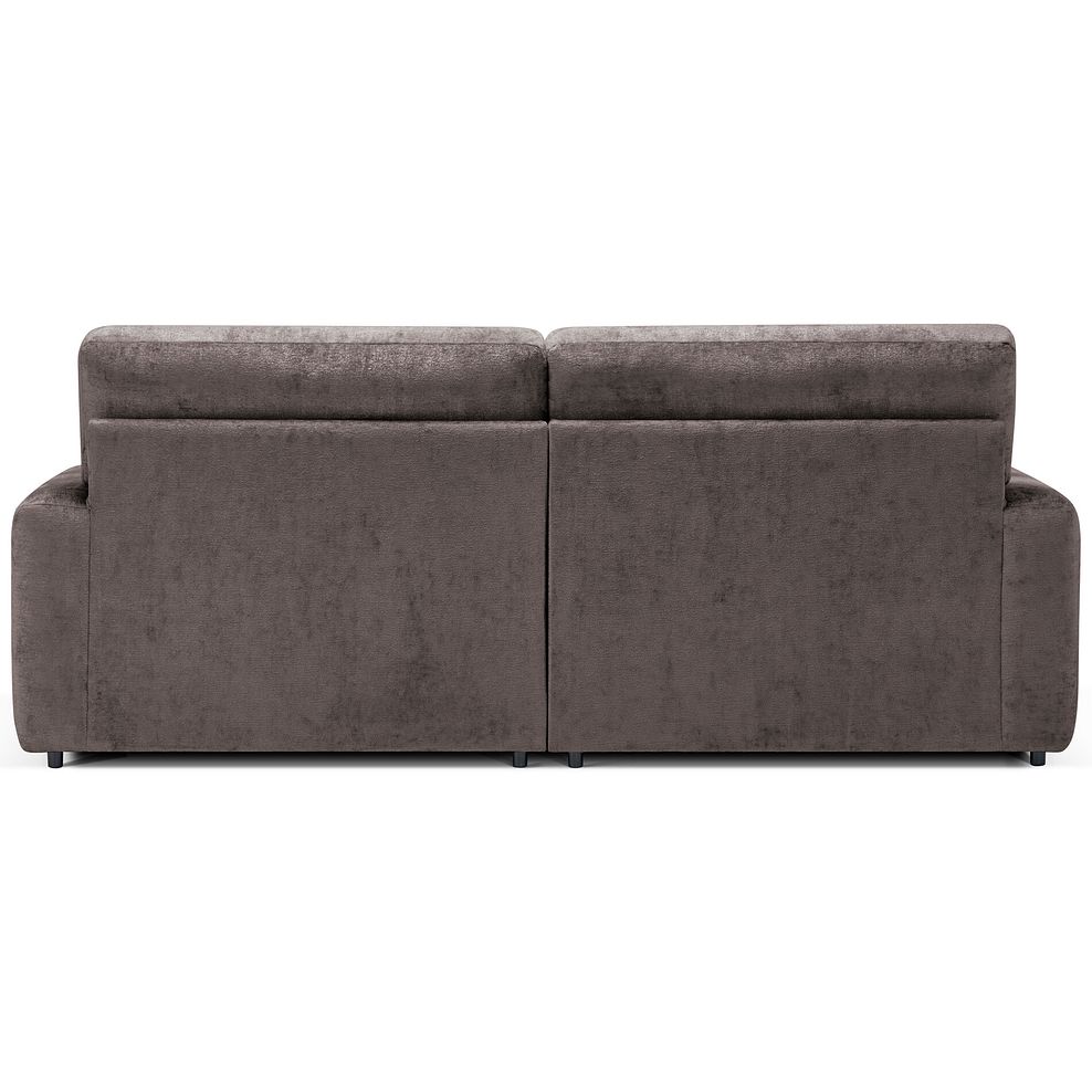 Lorenzo 4 Seater Sofa in Paolo Espresso Fabric with Oyster Scatter Cushions 5