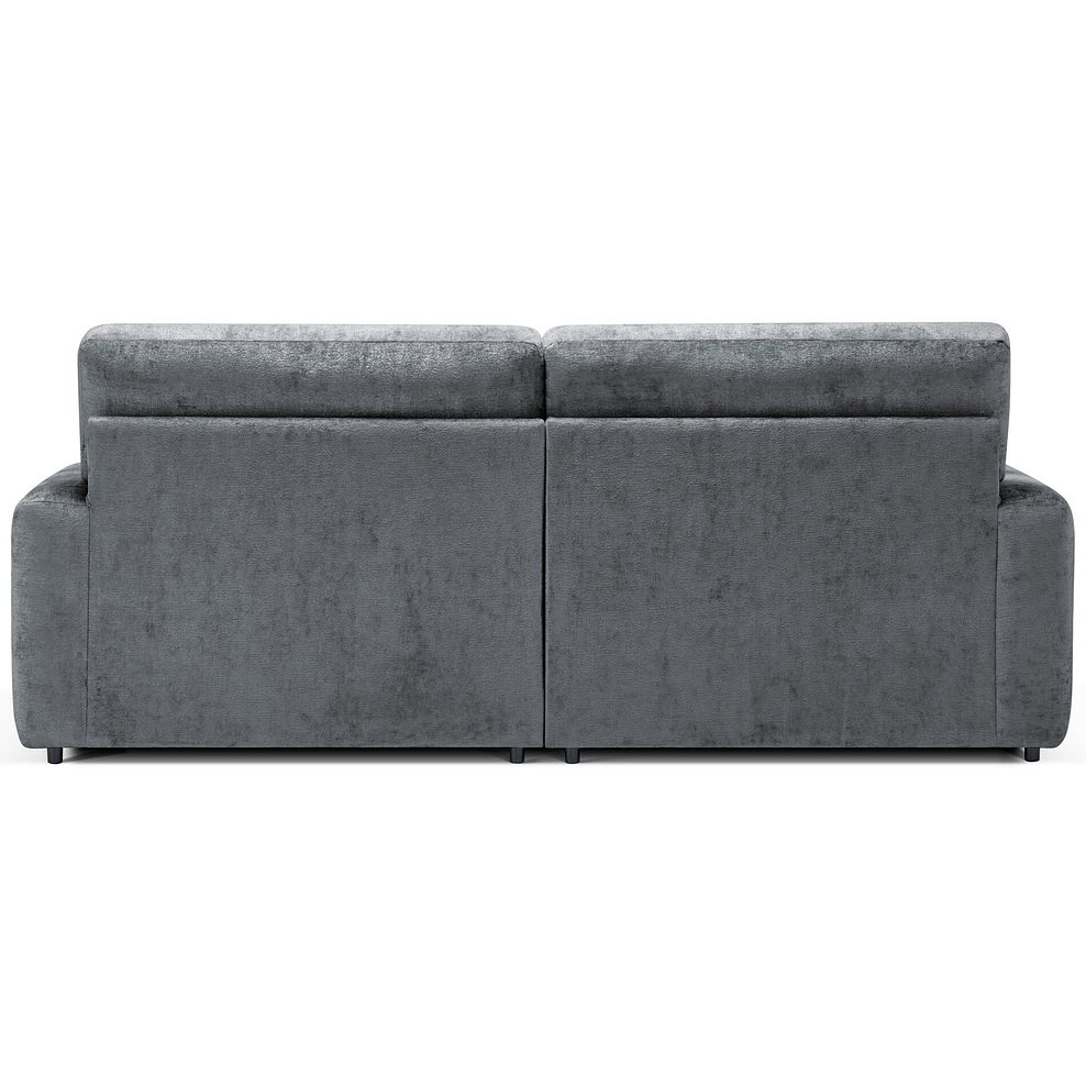 Lorenzo 4 Seater Sofa in Paolo Grey Fabric with Seal Scatter Cushions 5