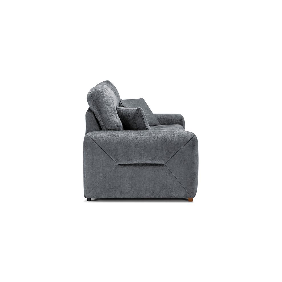 Lorenzo 4 Seater Sofa in Paolo Grey Fabric with Seal Scatter Cushions 3