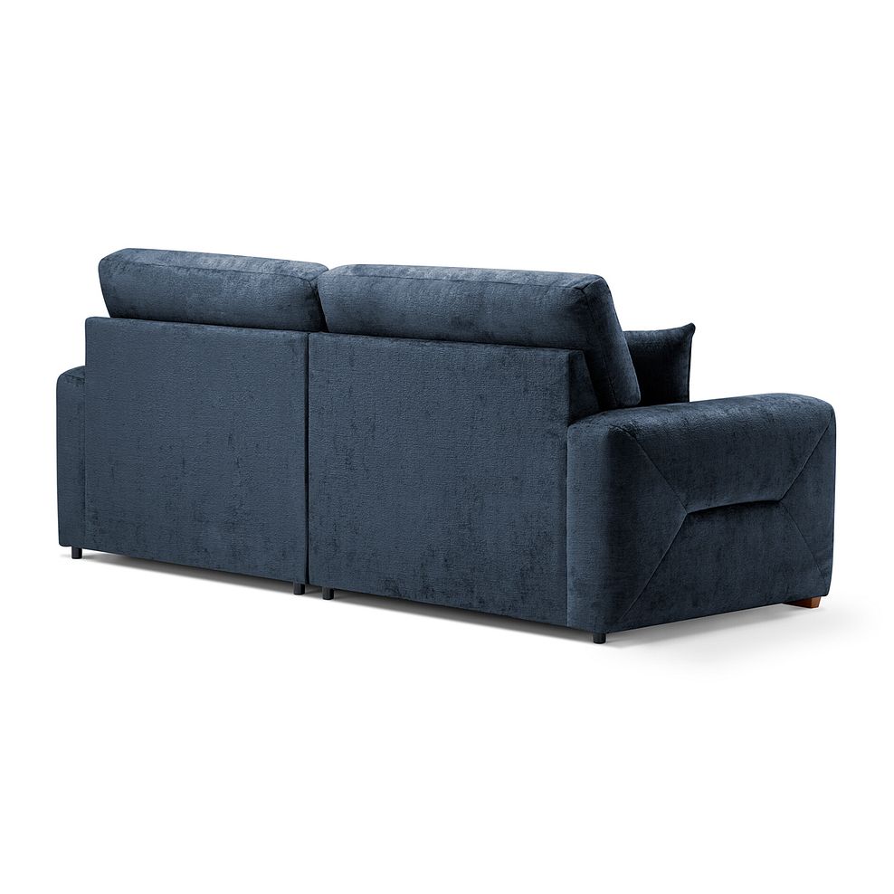 Lorenzo 4 Seater Sofa in Paolo Navy Fabric with Oyster Scatter Cushions 4
