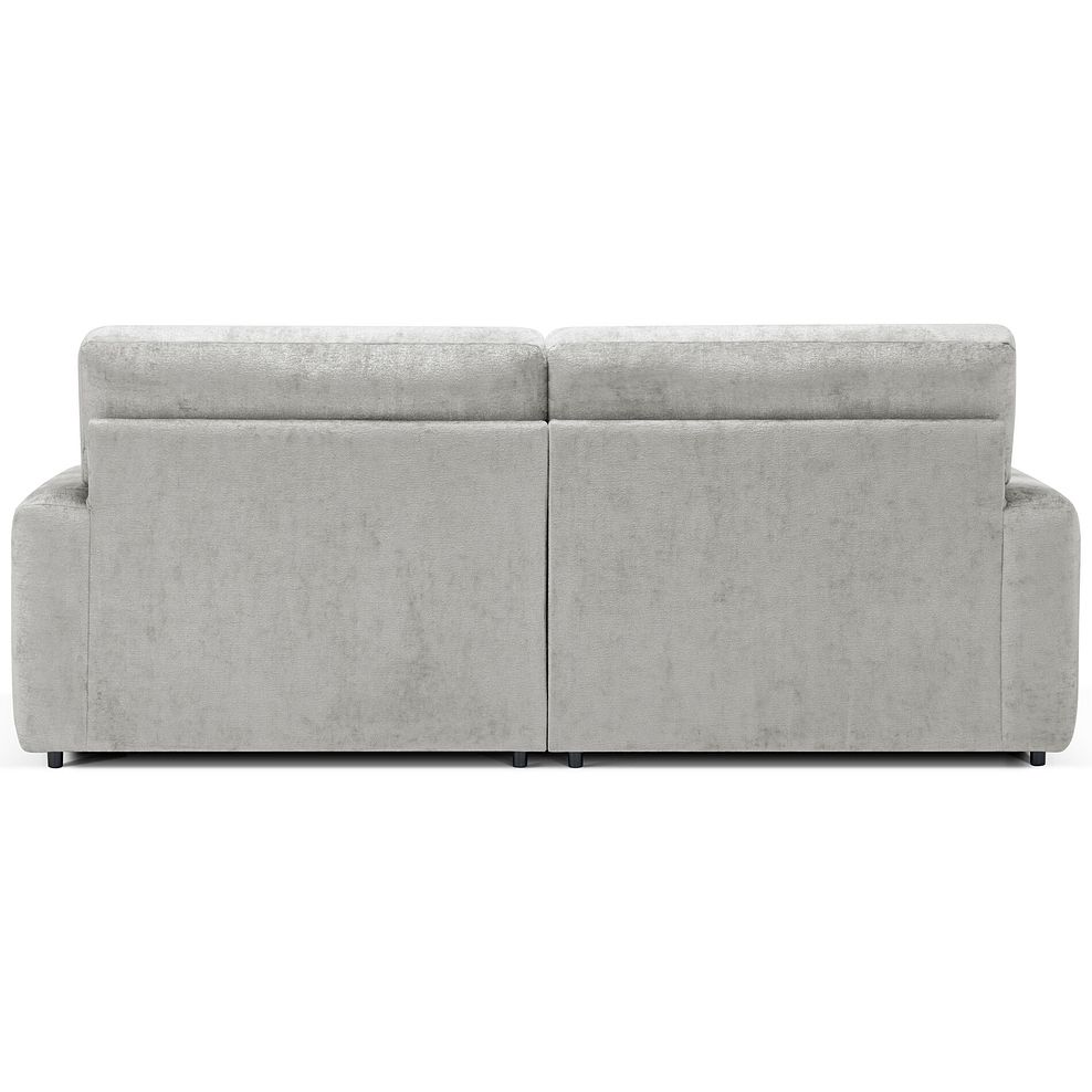 Lorenzo 4 Seater Sofa in Paolo Silver Fabric with Oyster Scatter Cushions 5