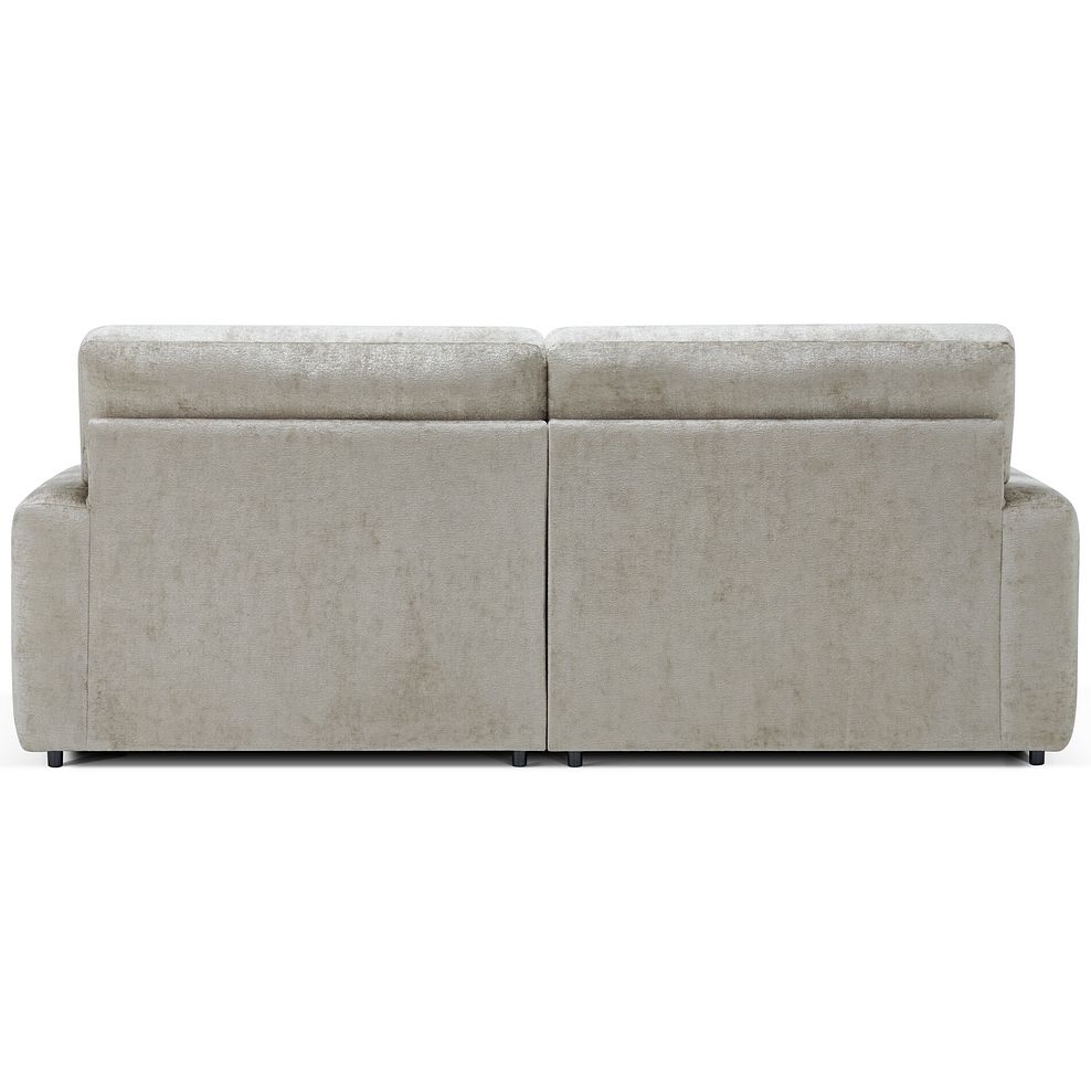 Lorenzo 4 Seater Sofa in Paolo Truffle Fabric with Oyster Scatter Cushions 7