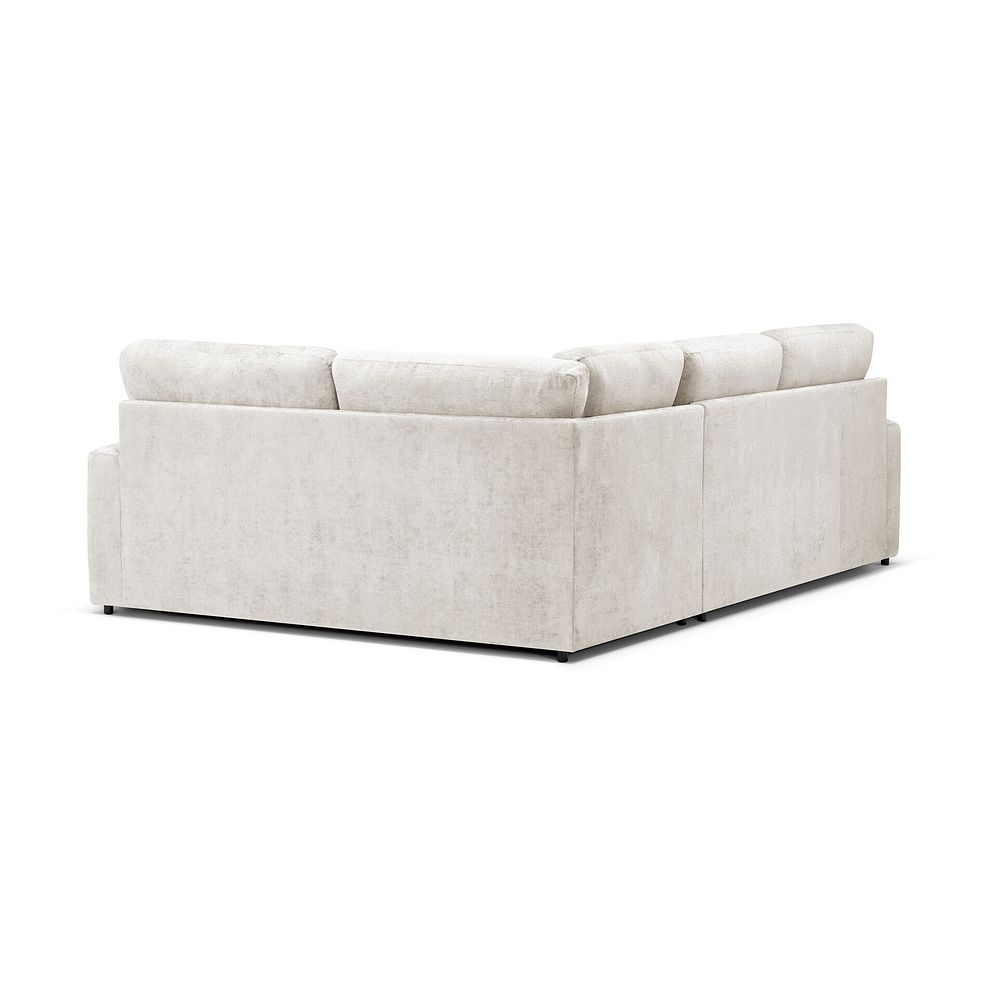 Lorenzo Left Hand Corner Sofa in Paolo Cream Fabric with Fern Scatter Cushions 4