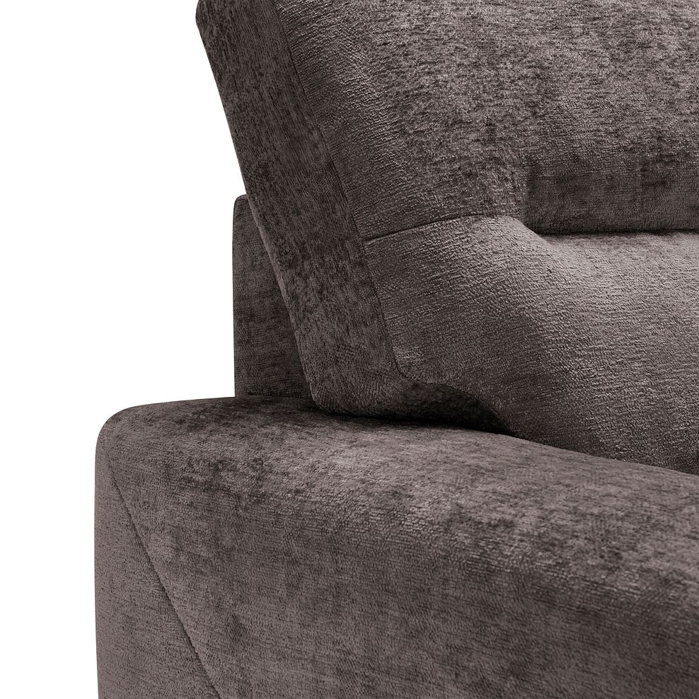 Lorenzo Left Hand Corner Sofa in Paolo Espresso Fabric with Oyster Scatter Cushions 7