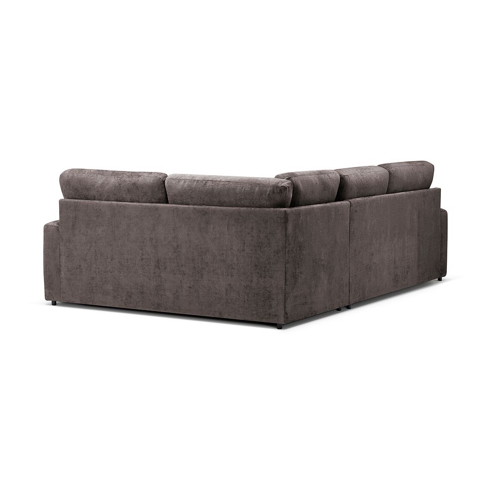 Lorenzo Left Hand Corner Sofa in Paolo Espresso Fabric with Oyster Scatter Cushions 4