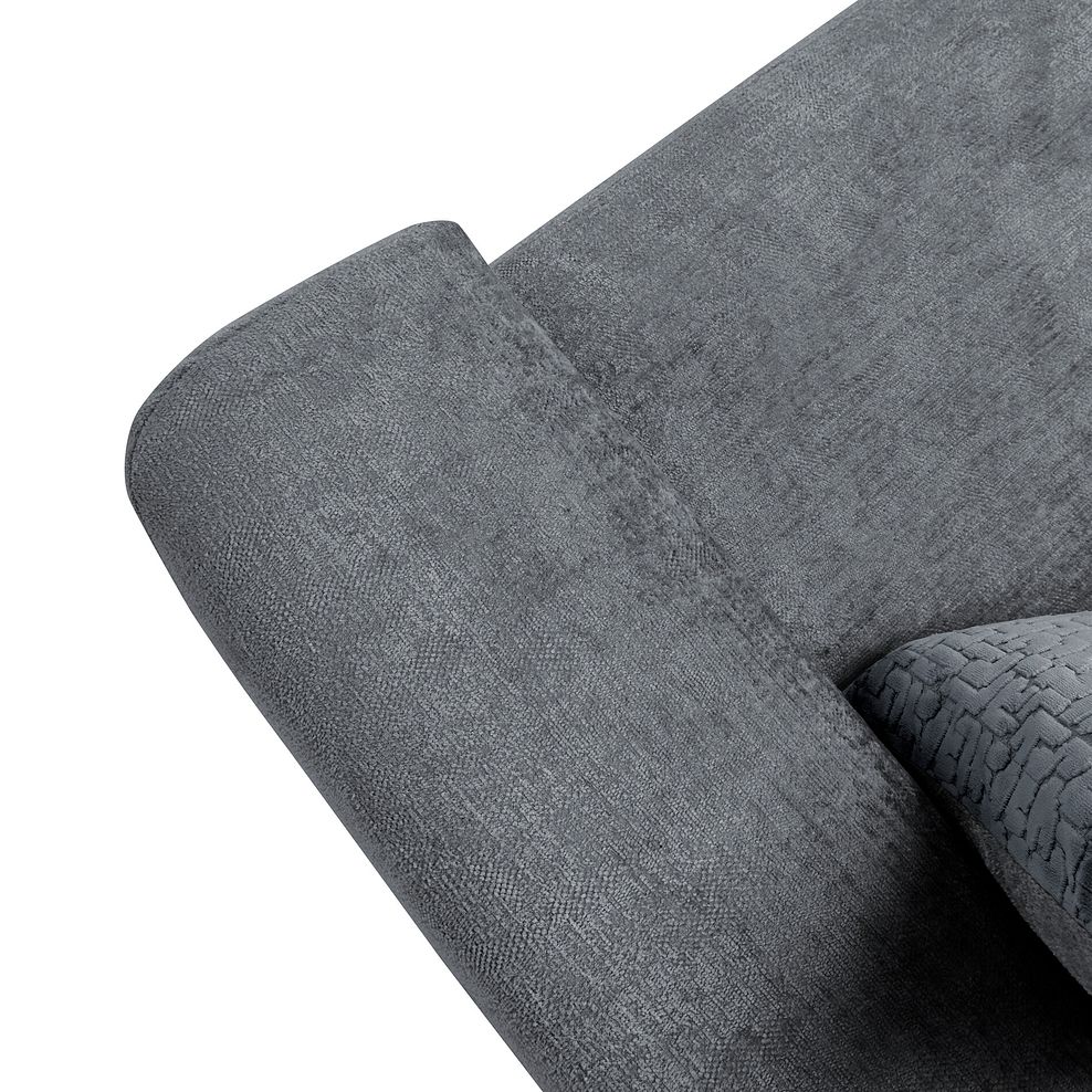 Lorenzo Left Hand Corner Sofa in Paolo Grey Fabric with Seal Scatter Cushions 5