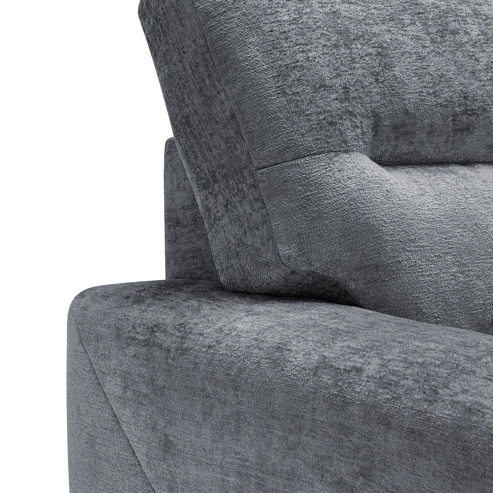 Lorenzo Left Hand Corner Sofa in Paolo Grey Fabric with Seal Scatter Cushions 7