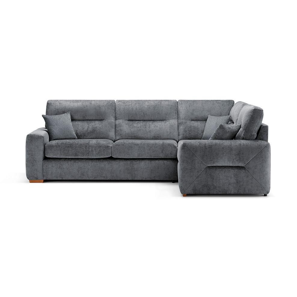 Lorenzo Left Hand Corner Sofa in Paolo Grey Fabric with Seal Scatter Cushions 2