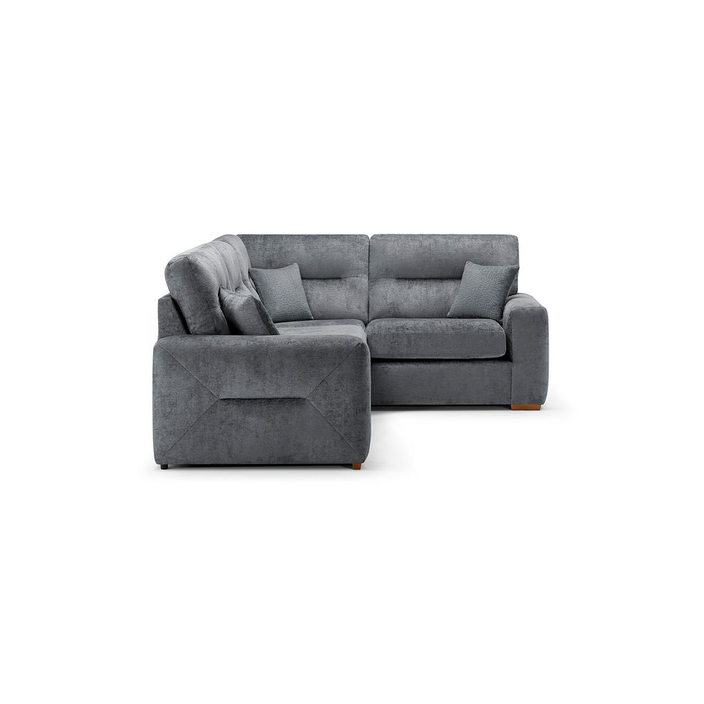 Lorenzo Left Hand Corner Sofa in Paolo Grey Fabric with Seal Scatter Cushions 3