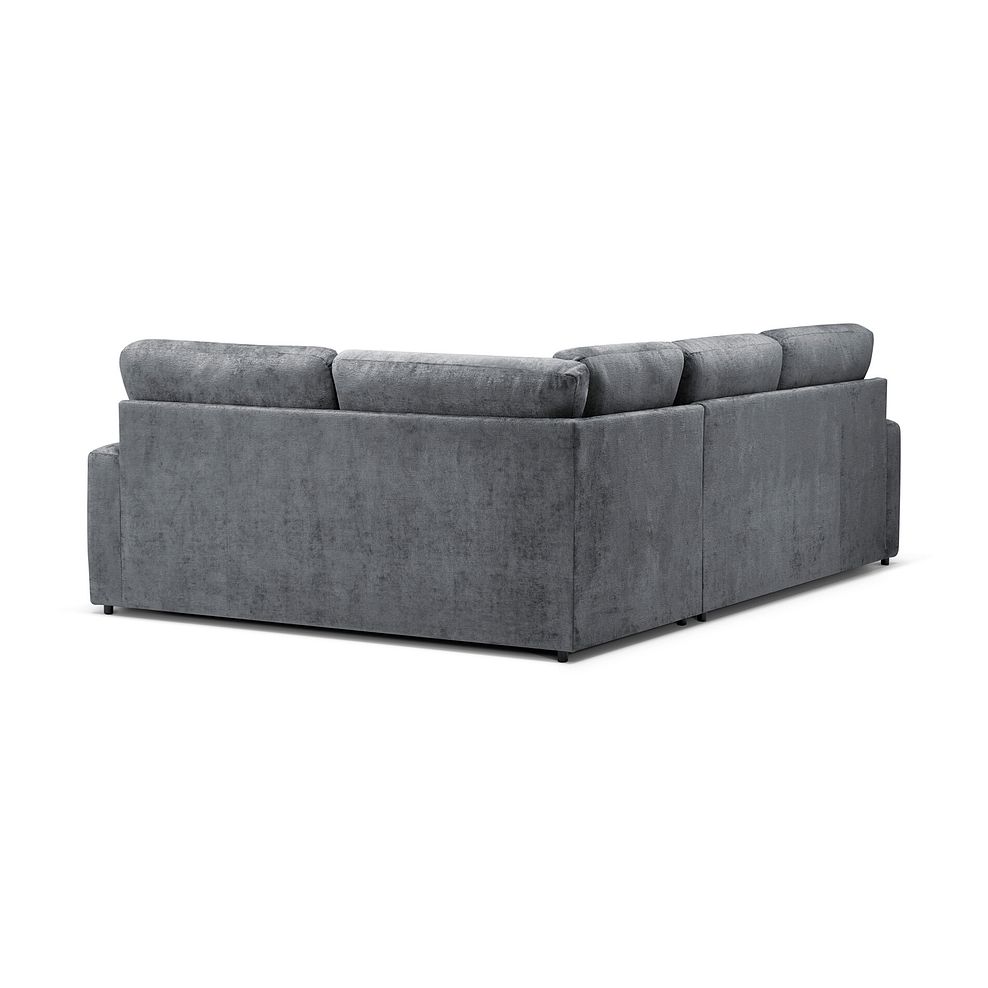 Lorenzo Left Hand Corner Sofa in Paolo Grey Fabric with Seal Scatter Cushions 4