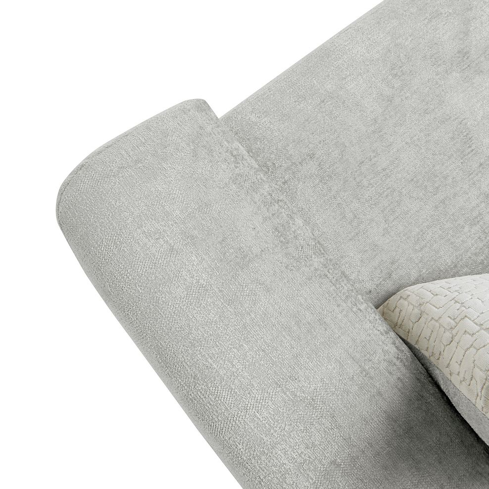 Lorenzo Left Hand Corner  Sofa in Paolo Silver Fabric with Oyster Scatter Cushions 5