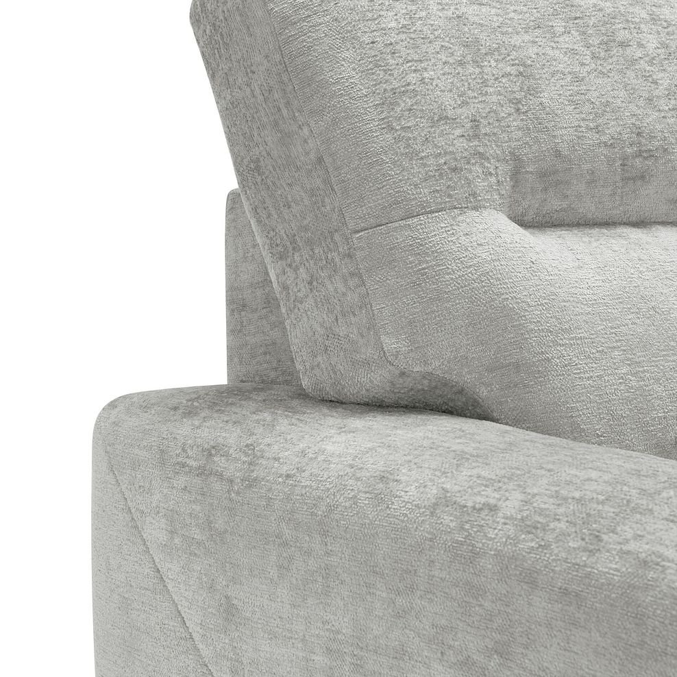 Lorenzo Left Hand Corner  Sofa in Paolo Silver Fabric with Oyster Scatter Cushions 7