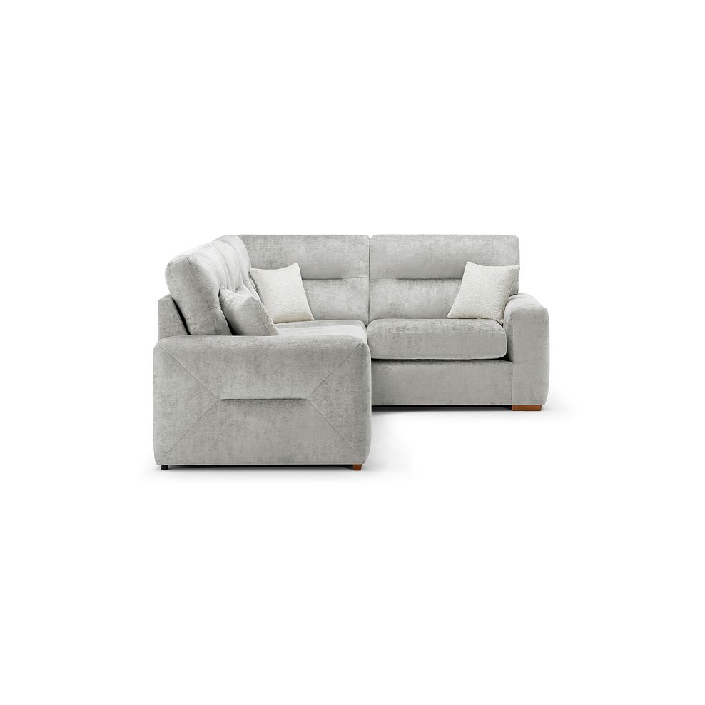 Lorenzo Left Hand Corner  Sofa in Paolo Silver Fabric with Oyster Scatter Cushions 3