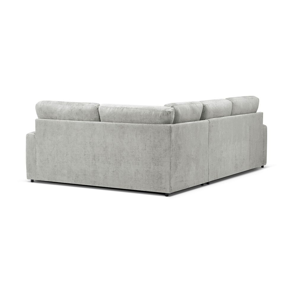 Lorenzo Left Hand Corner  Sofa in Paolo Silver Fabric with Oyster Scatter Cushions 4
