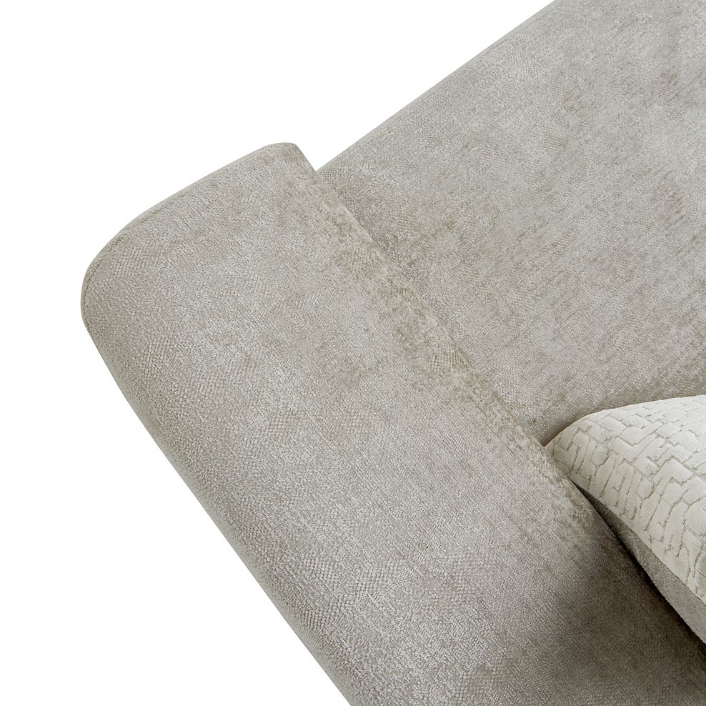 Lorenzo Left Hand Corner Sofa in Paolo Truffle Fabric with Oyster Scatter Cushions 8