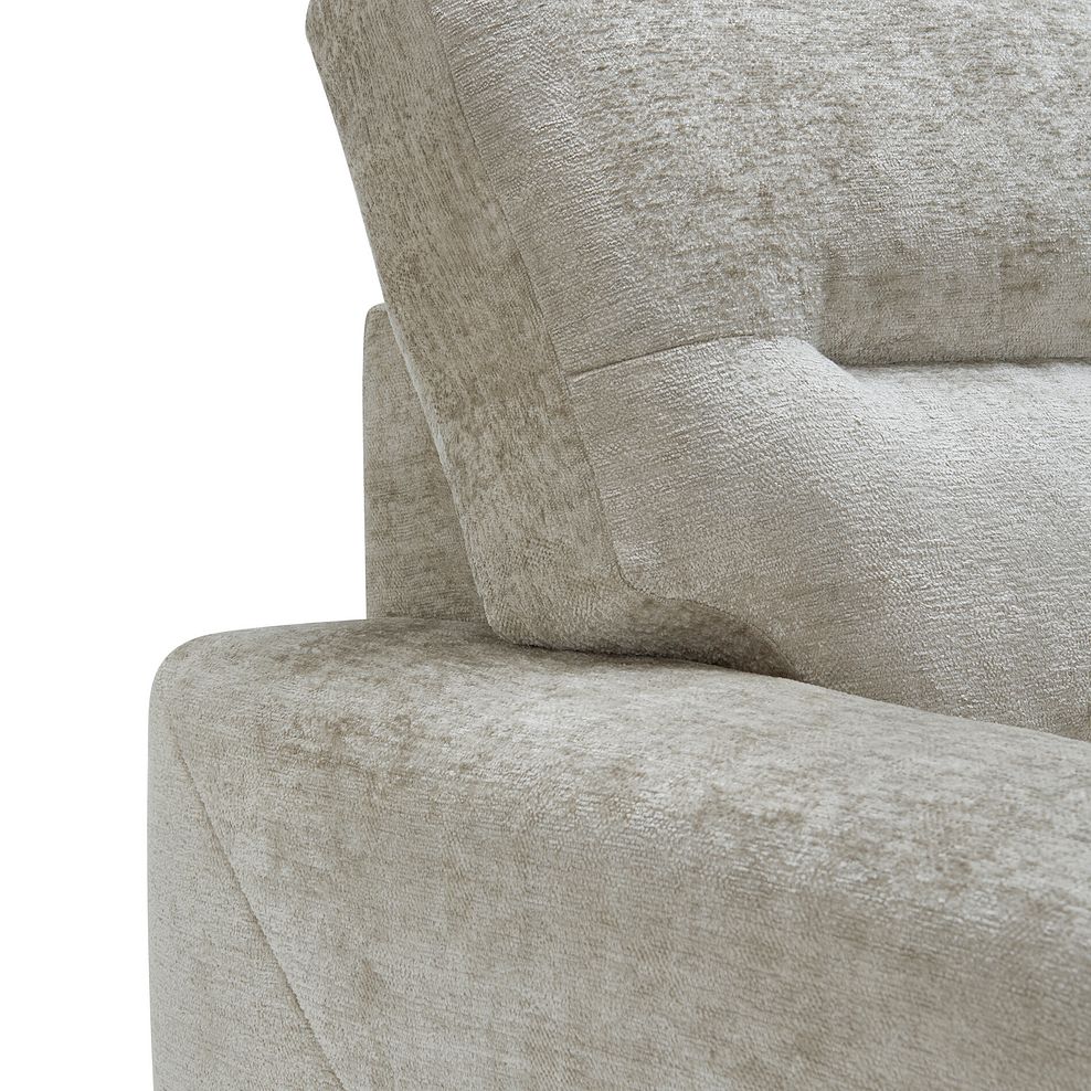 Lorenzo Left Hand Corner Sofa in Paolo Truffle Fabric with Oyster Scatter Cushions 7