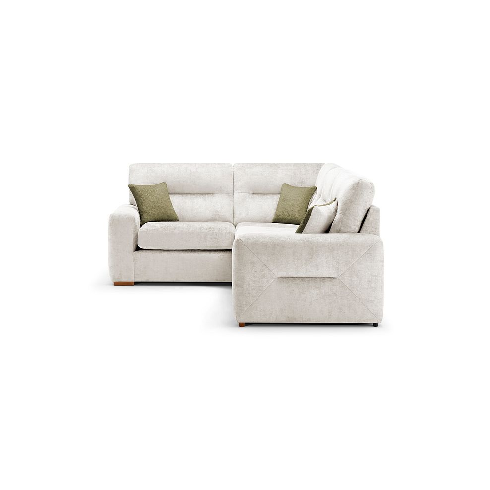 Lorenzo Right Hand Corner Sofa in Paolo Cream Fabric with Fern Scatter Cushions 3