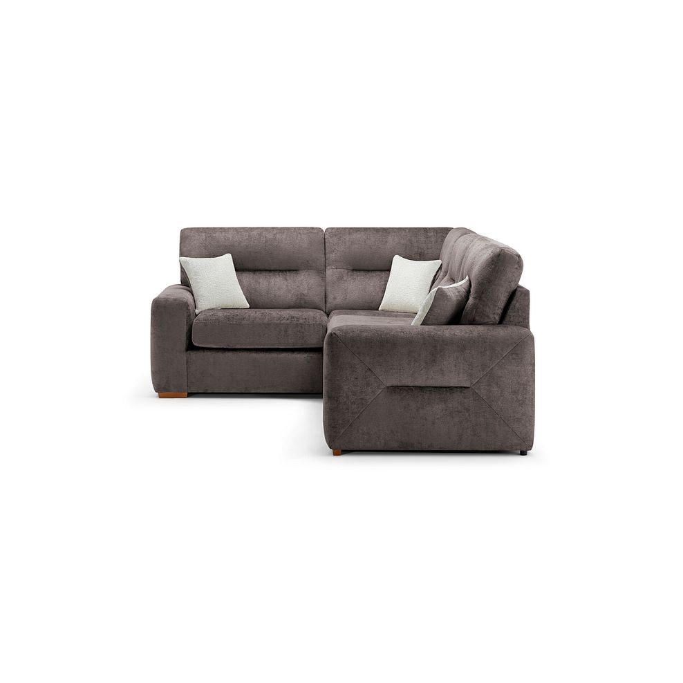 Lorenzo Right Hand Corner Sofa in Paolo Espresso Fabric with Oyster Scatter Cushions 3