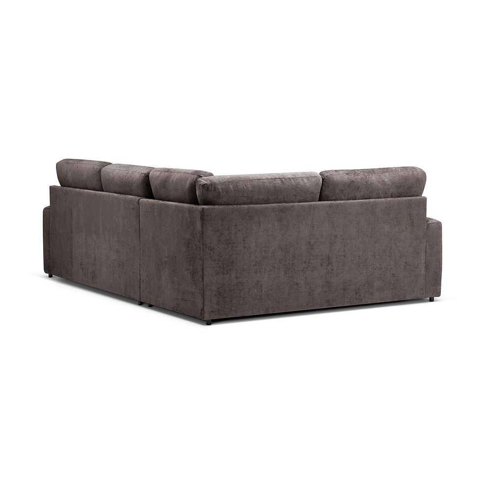 Lorenzo Right Hand Corner Sofa in Paolo Espresso Fabric with Oyster Scatter Cushions 4