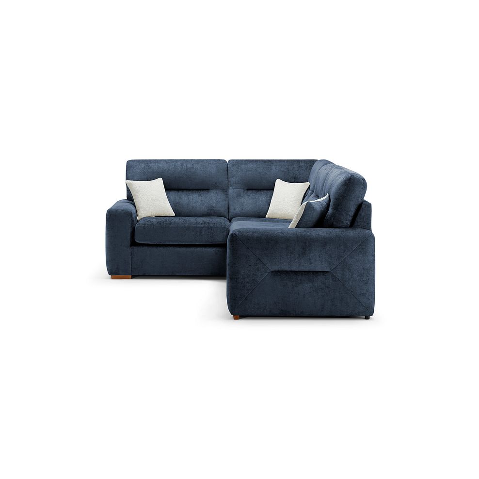 Lorenzo Right Hand Corner Sofa in Paolo Navy Fabric with Oyster Scatter Cushions 3