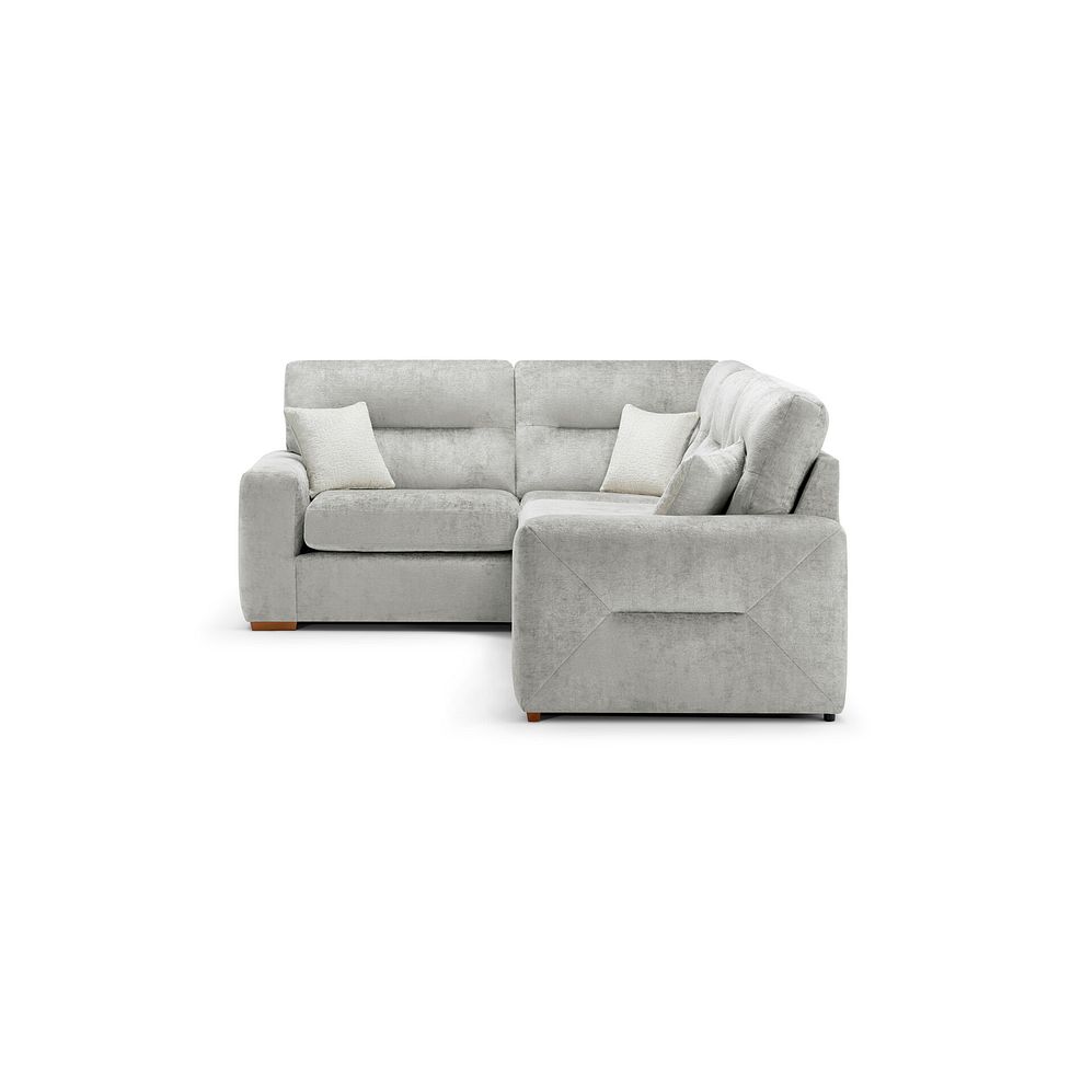 Lorenzo Right Hand Corner Sofa in Paolo Silver Fabric with Oyster Scatter Cushions 3