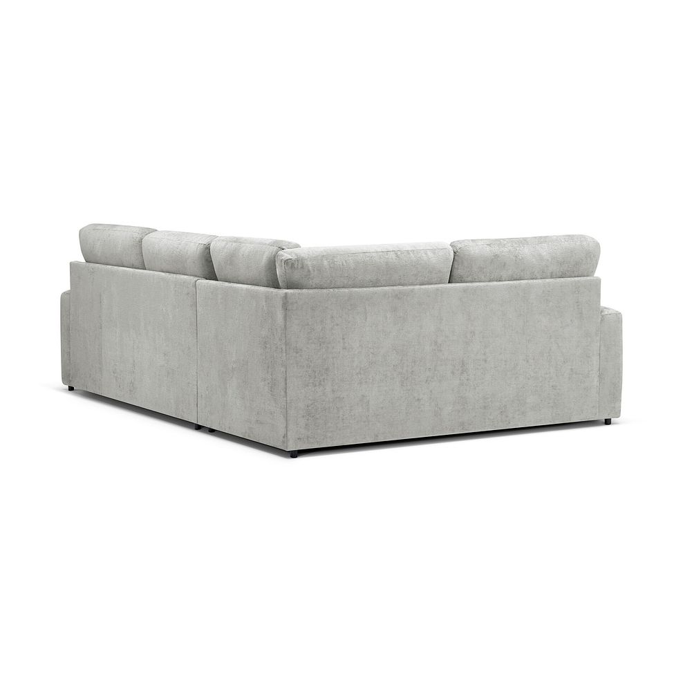 Lorenzo Right Hand Corner Sofa in Paolo Silver Fabric with Oyster Scatter Cushions 4