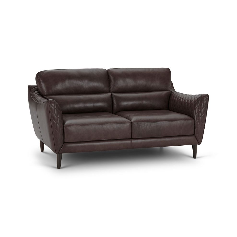 Lucca 2 Seater Sofa in Houston Cabernet Leather 1