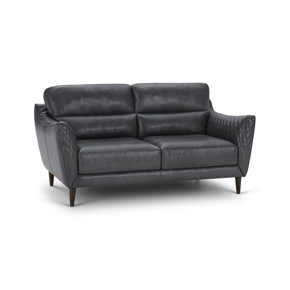 Lucca 2 Seater Sofa in Houston Slate Leather 1