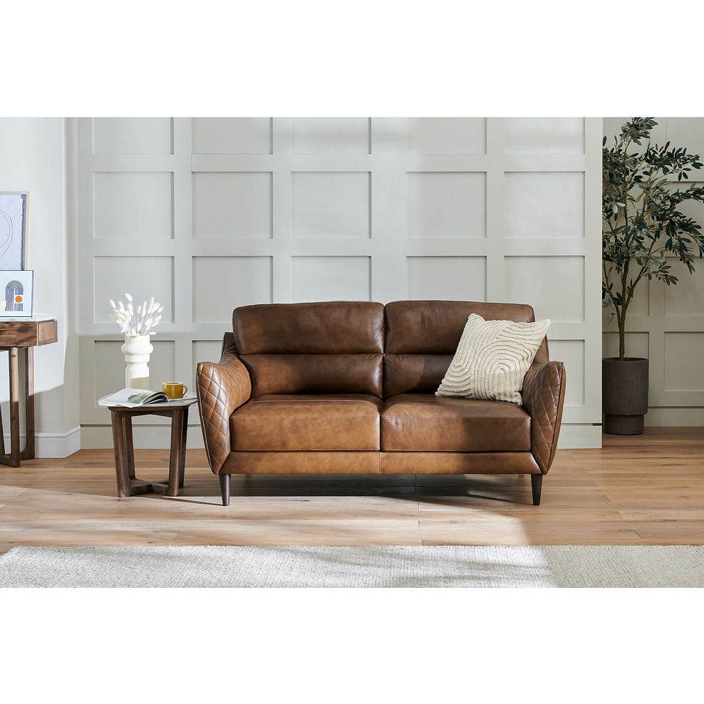 Lucca 2 Seater Sofa in Houston Whiskey Leather 2