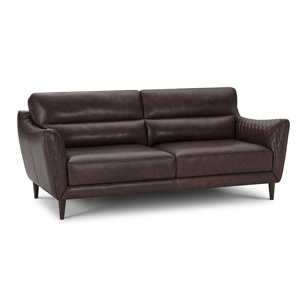 Lucca 3 Seater Sofa in Houston Cabernet Leather 1