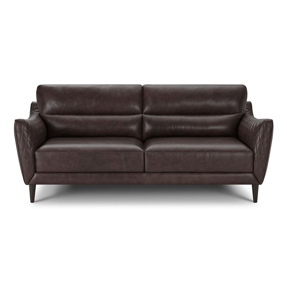 Lucca 3 Seater Sofa in Houston Cabernet Leather 2