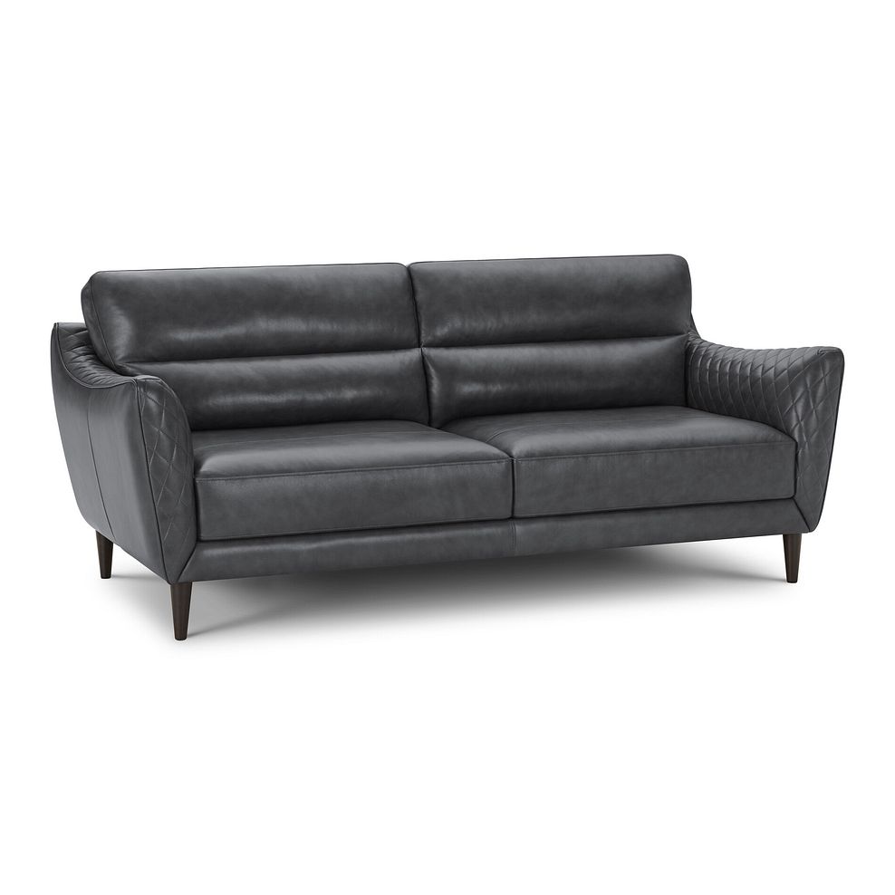 Lucca 3 Seater Sofa in Houston Slate Leather 1