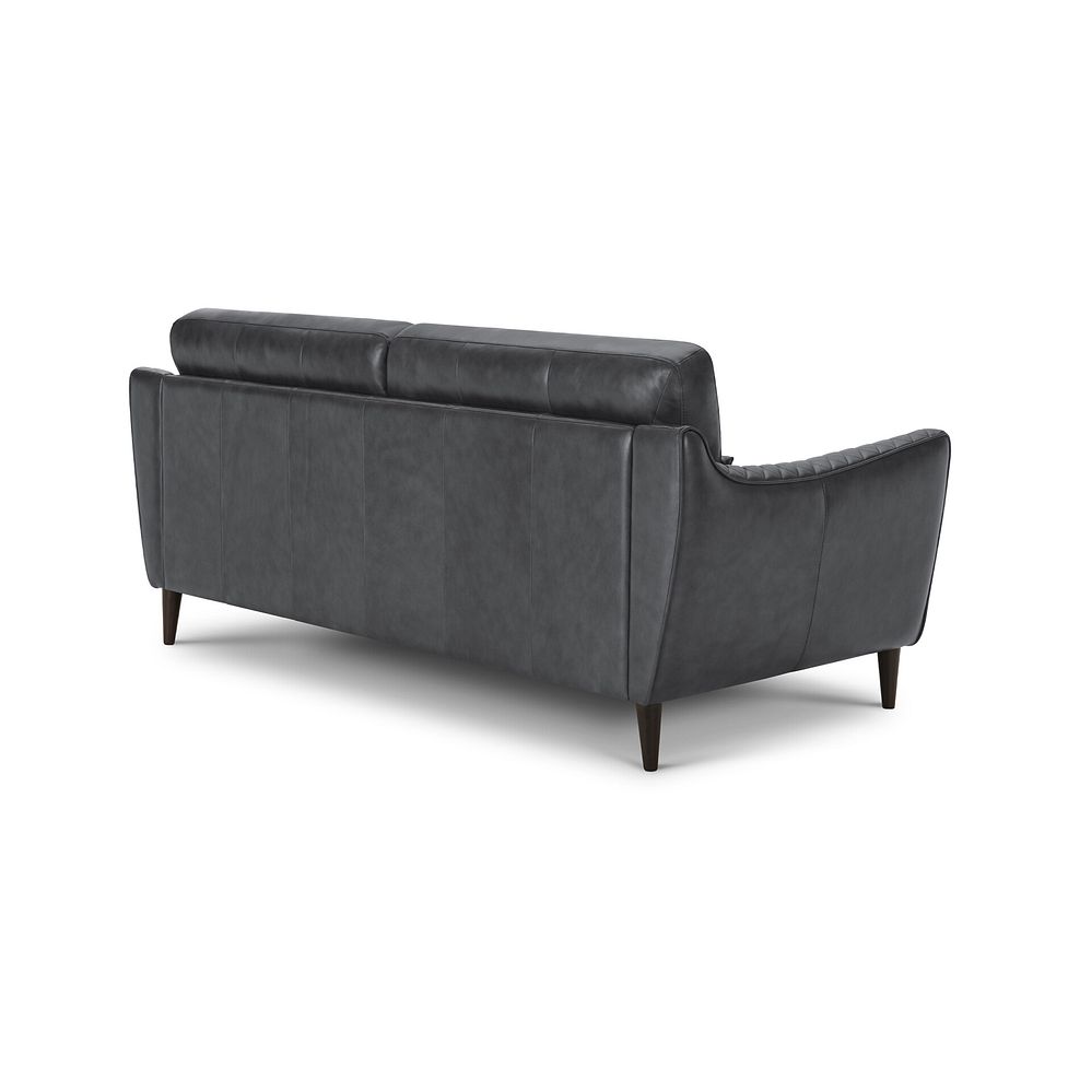 Lucca 3 Seater Sofa in Houston Slate Leather 3