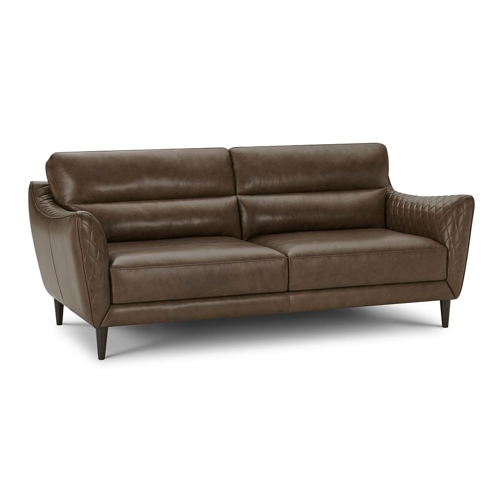 Lucca 3 Seater Sofa in Houston Taupe Leather 1