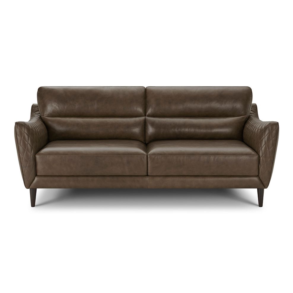 Lucca 3 Seater Sofa in Houston Taupe Leather 2