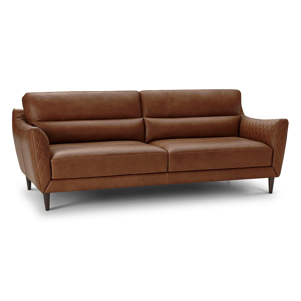 Lucca 4 Seater Sofa in Apollo Espresso Leather 1