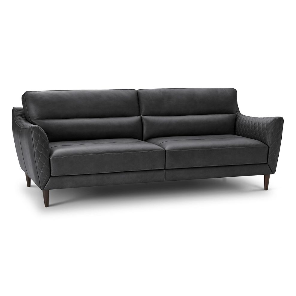 Lucca 4 Seater Sofa in Apollo Grey Leather 1