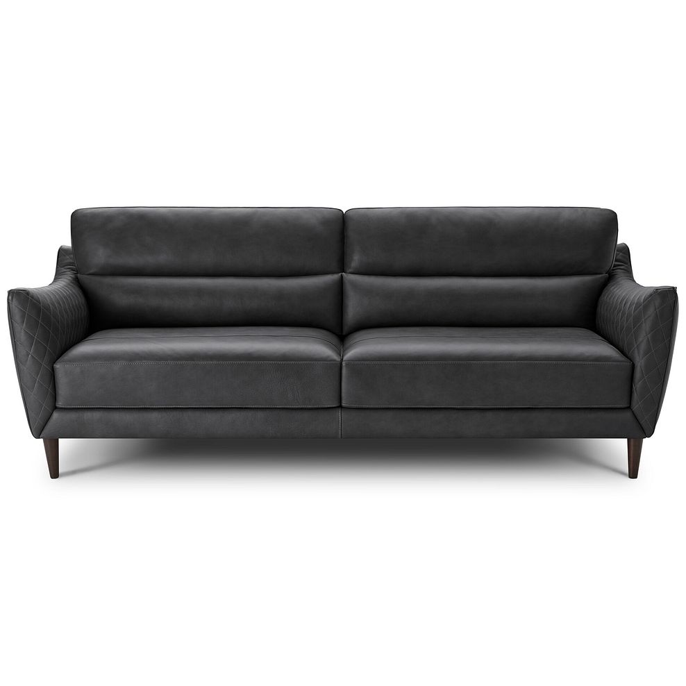 Lucca 4 Seater Sofa in Apollo Grey Leather 2