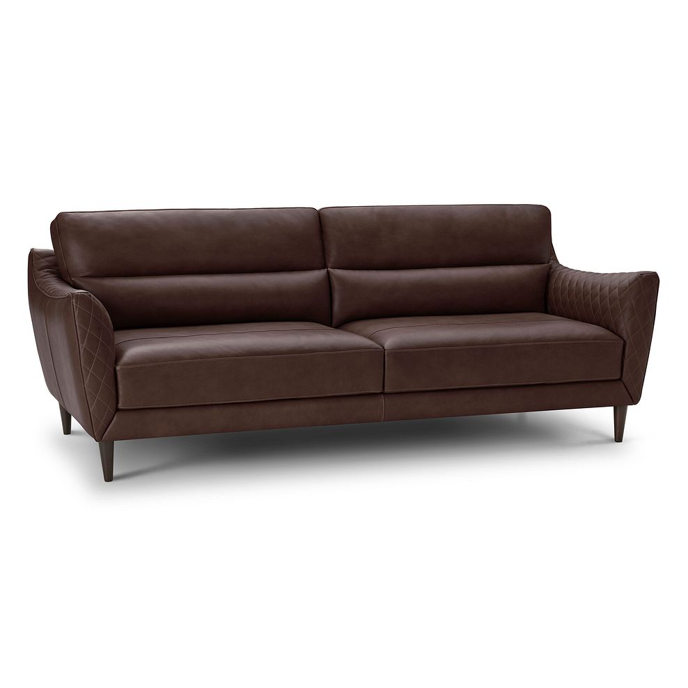 Lucca 4 Seater Sofa in Apollo Marrone Leather 1